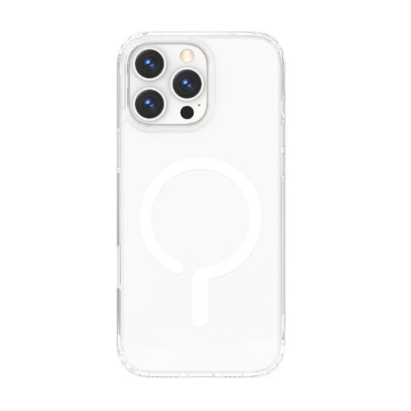 LZEl iPhone 16 Pro MagClear Fusion Case With MagSafe Clear | White LZEl iPhone 16 Pro MagClear Fusion Case With MagSafe Clear | White